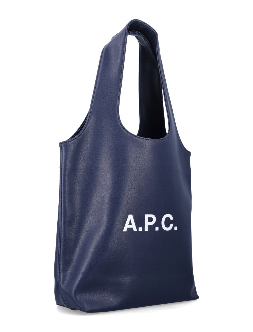 A.P.C. White Recycled Leather Ninon Small Tote
