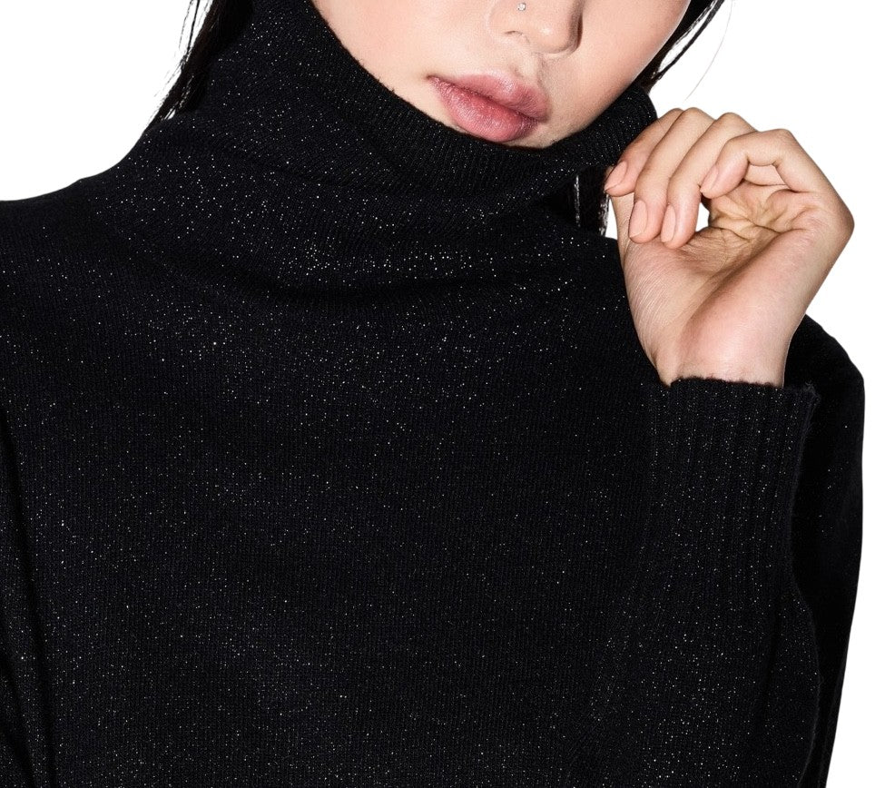 Armani Exchange Luminous Finish Turtleneck Sweater Crafted