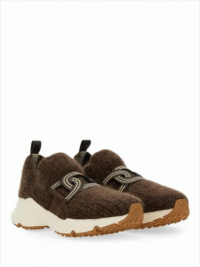 Tod's Textured Fabric Sneakers With Distinctive Interlocking Design