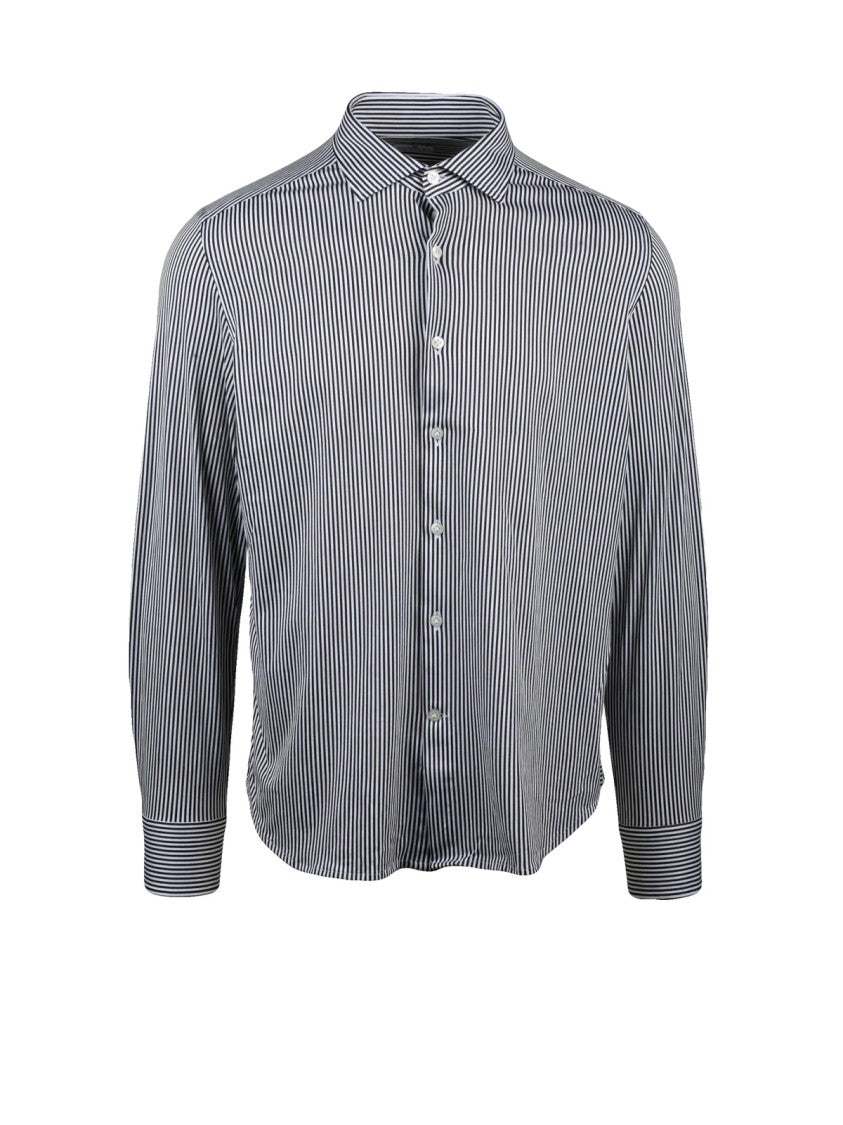 Sonrisa Fior Di Cotone Two-Tone Striped Sonrisa Fior Di Cotone Shirt