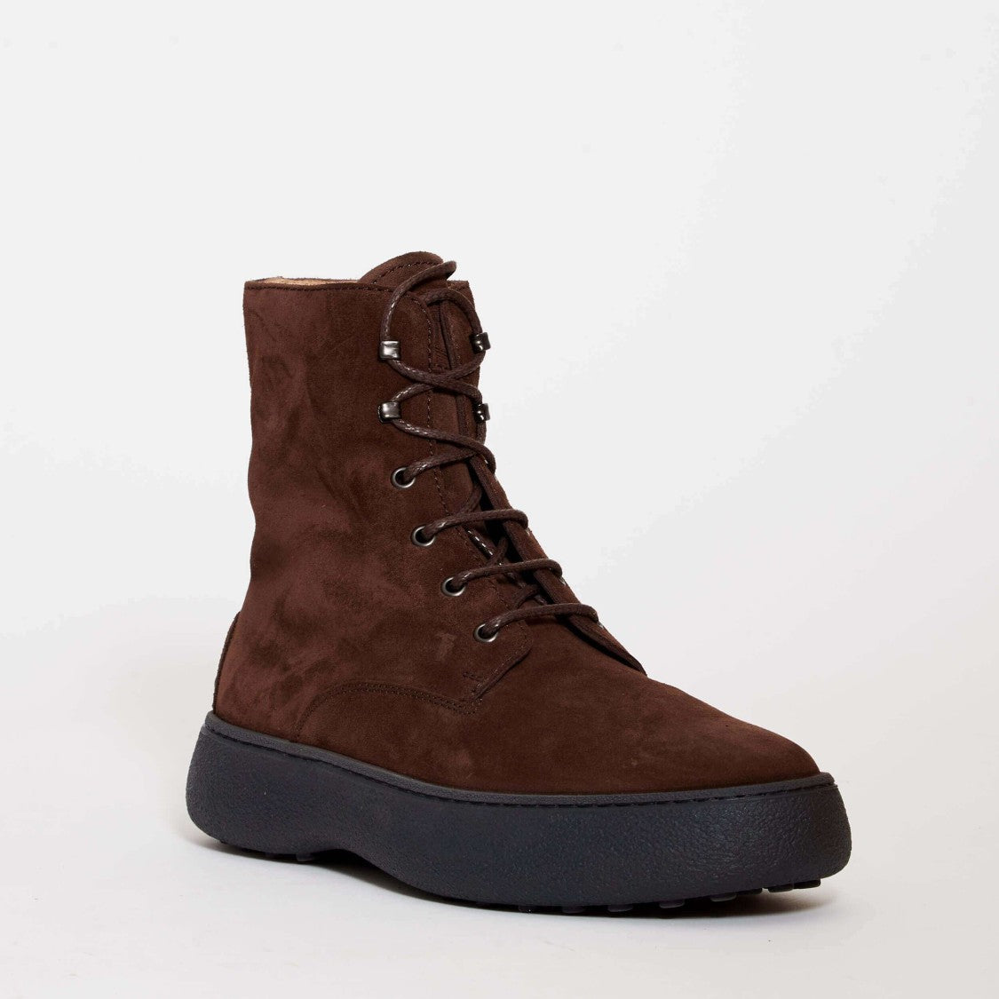 Tod's Winter Gommino High Brown Lace-Up Boot