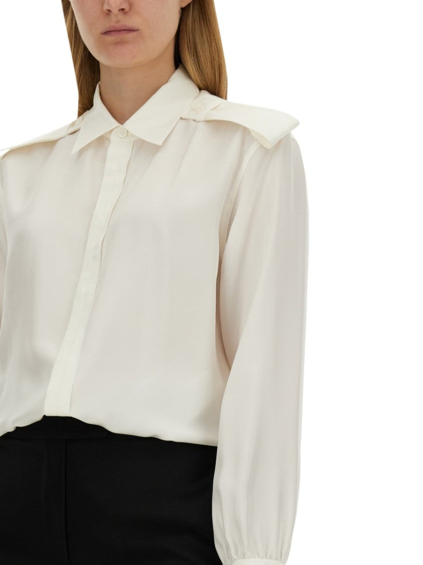 Burberry White Mulberry Silk Shirt