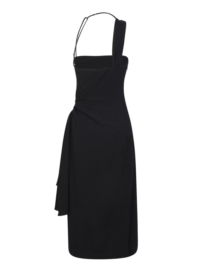 Jacquemus Draped Black Dresses