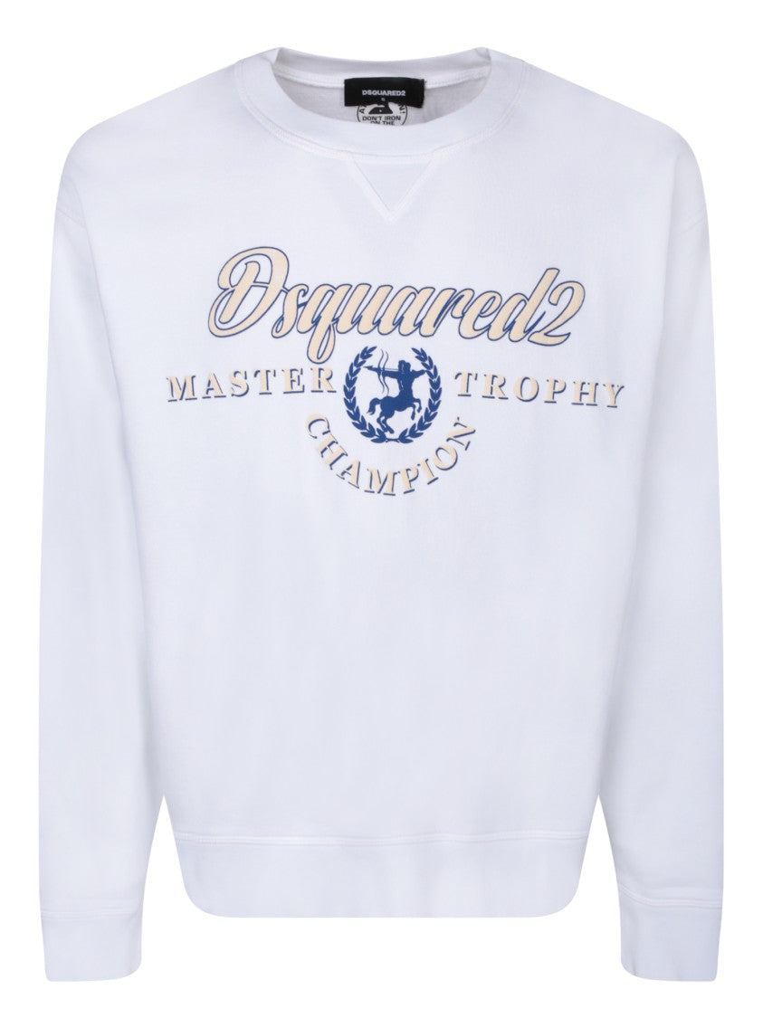 Dsquared2 White Logo Print Sweatshirt