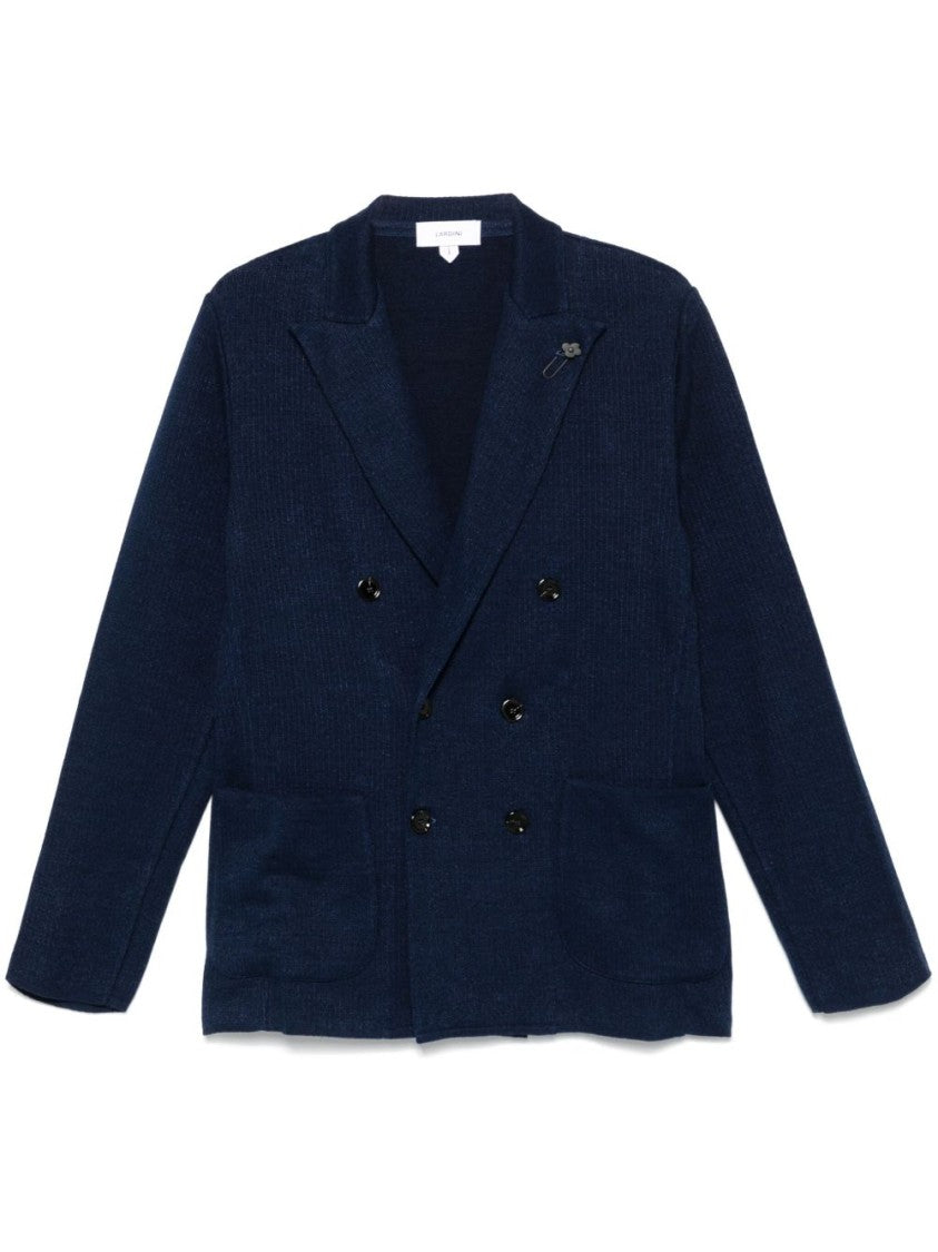 Lardini Double-Breasted Linen Jacket