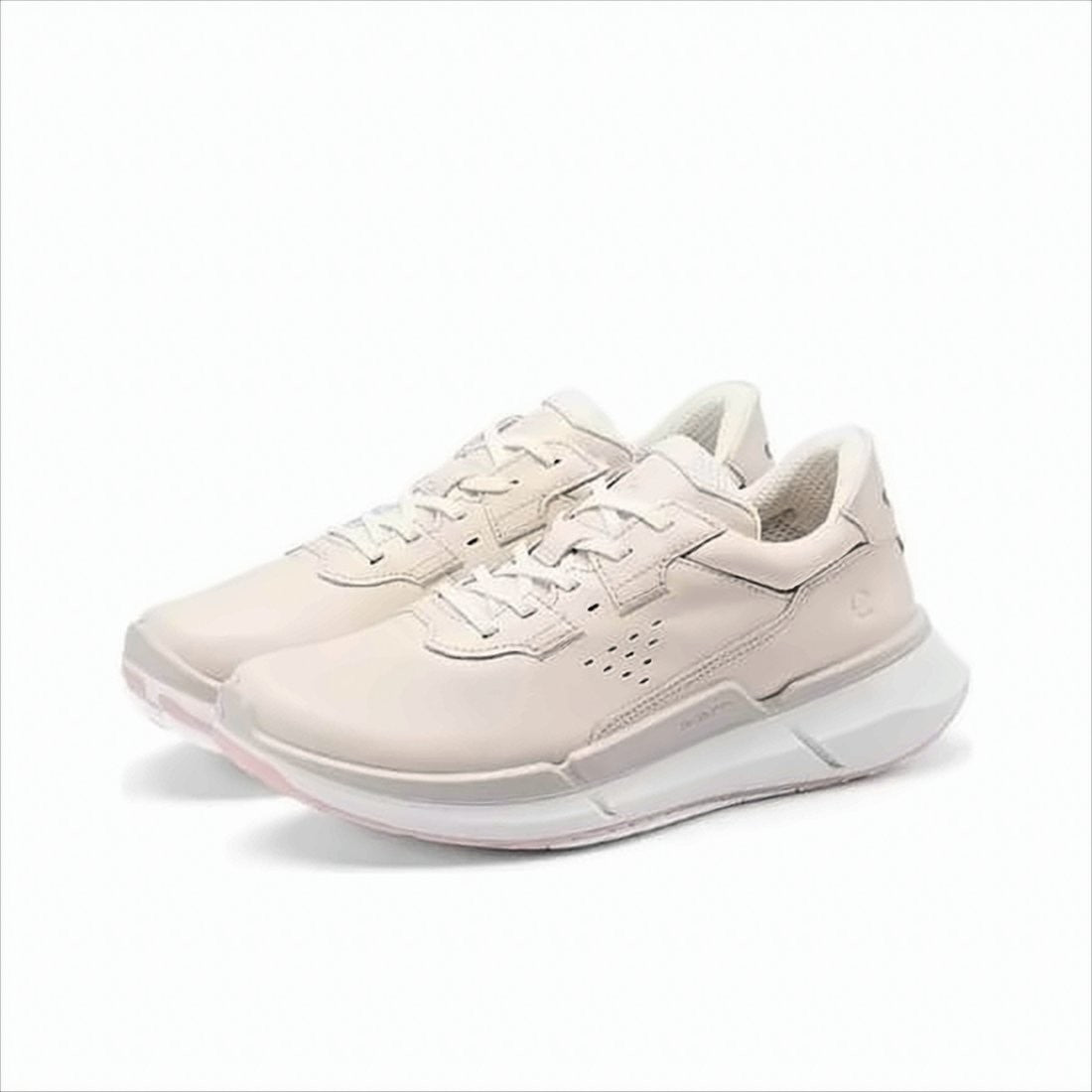 Ecco Smooth Leather Sneakers With Elevated Sole