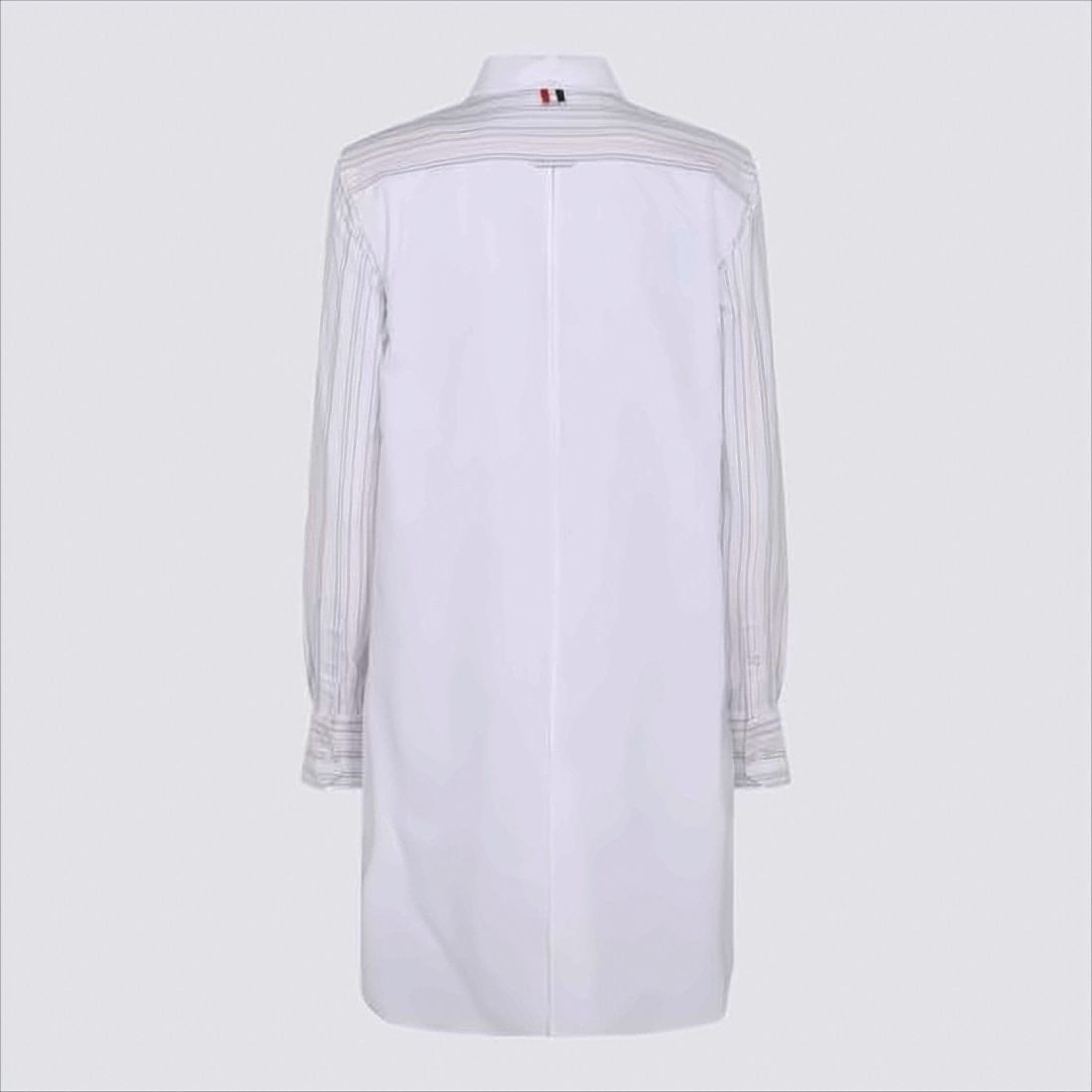 Thom Browne Classic Midi Dress With Striped Front And Solid Back