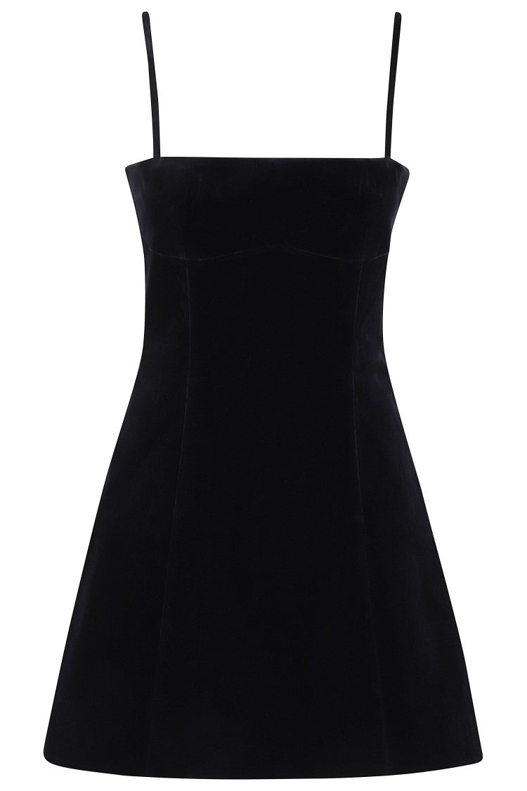 Rotate Velvet Mini Strap Dress