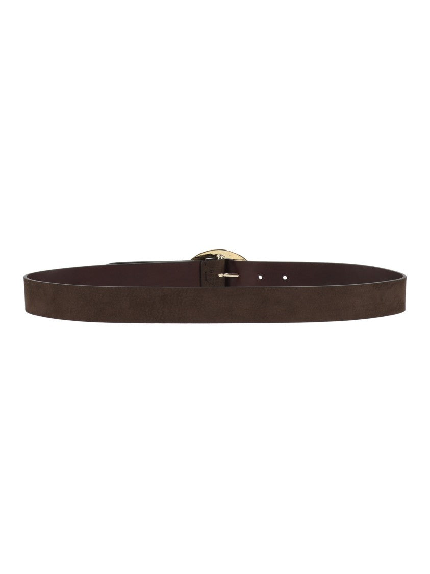 Claudio Orciani Sveva Nabucco Double Slim Nubuck Leather Belt