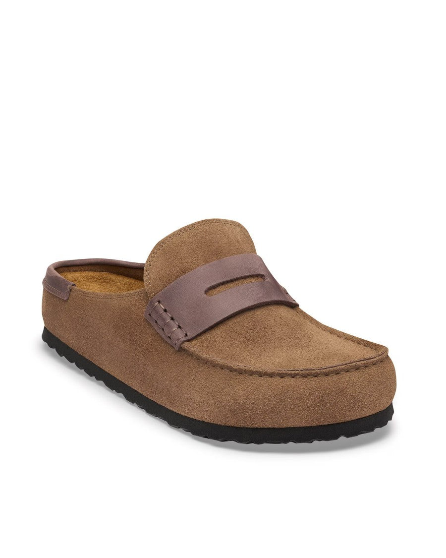 Birkenstock Dark Brown Naples Wrapped Suede Loafers