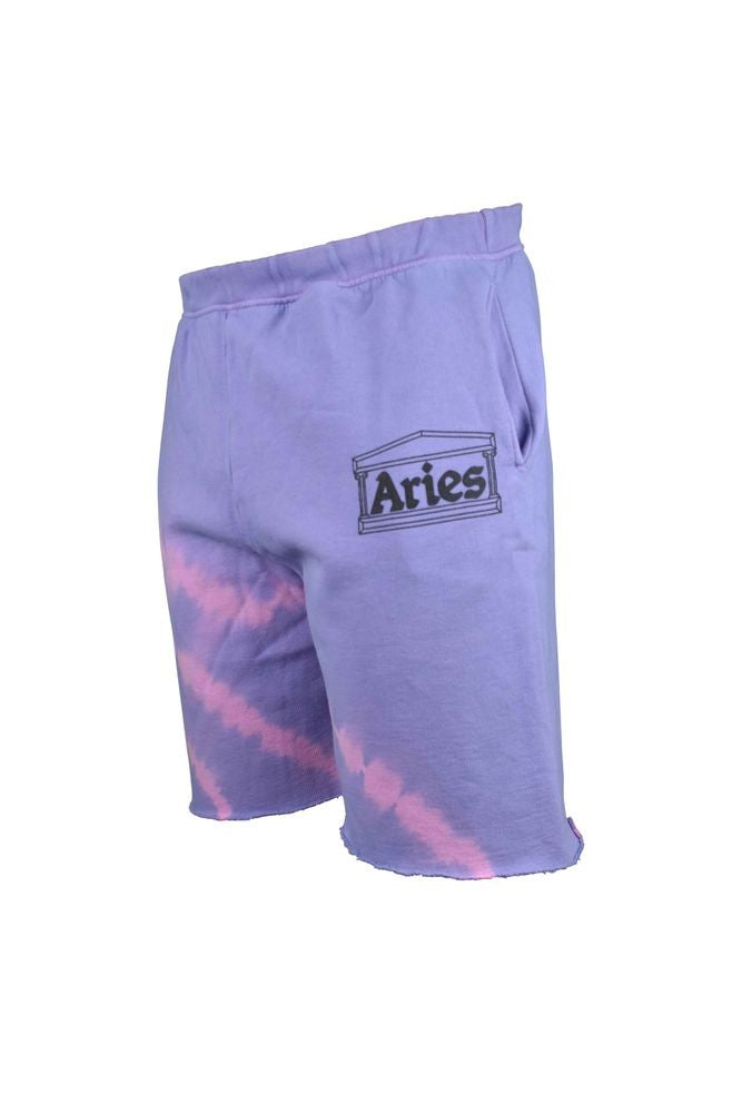 Aries Purple Tie-Dye Shorts With Elastic Waistband