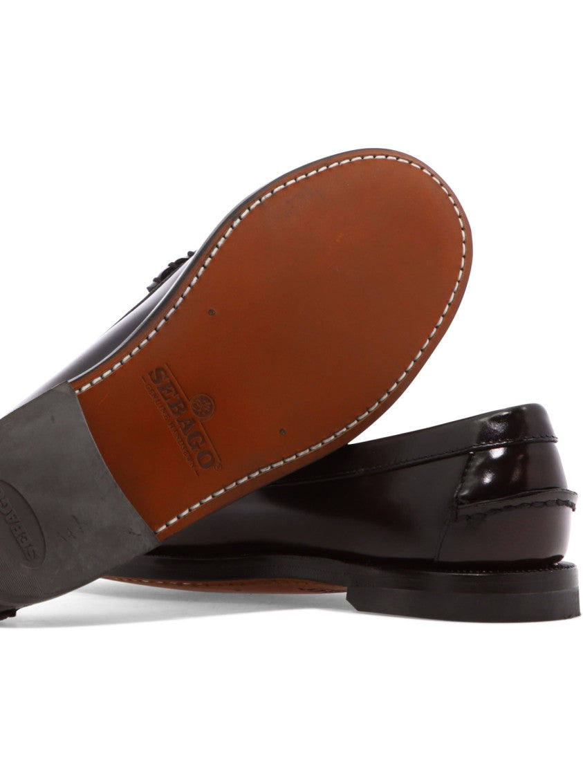 Sebago Polished Leather Loafers With Penny Strap Detail