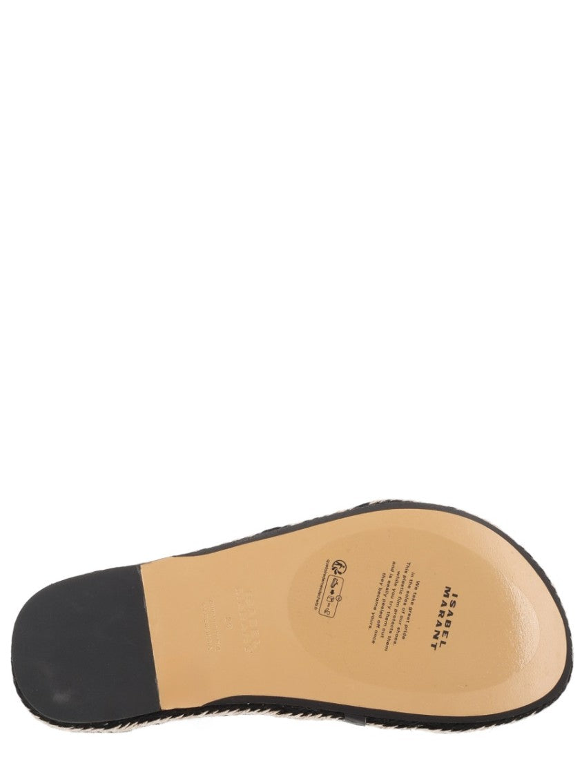 Isabel Marant Kitza Cotton Braided Strap Sandals