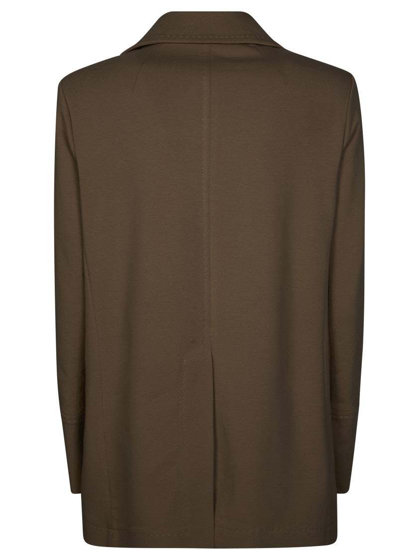 Circolo Brown Picot Double Breasted Jacket