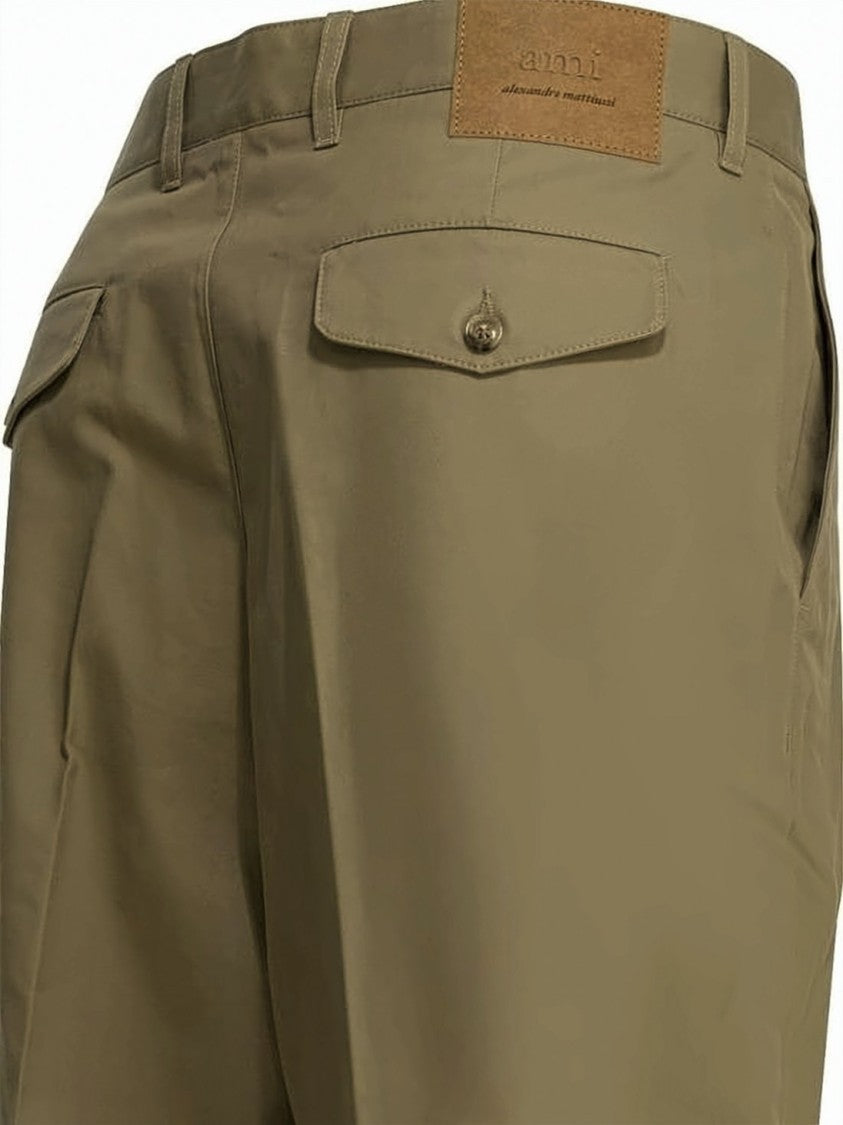 Ami Paris Tailored Brown Straight Pants