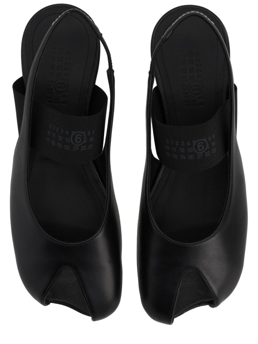 Mm6 By Maison Margiela Anatomical Split-Toe Leather Slingback Sandals