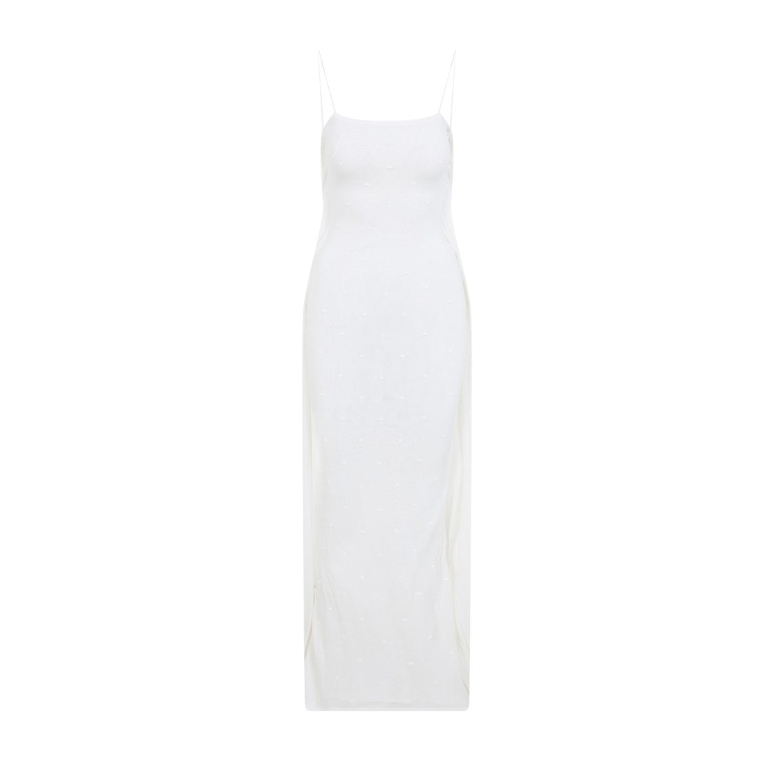 Jacquemus Long Spaghetti Strap Dress With Draped Back