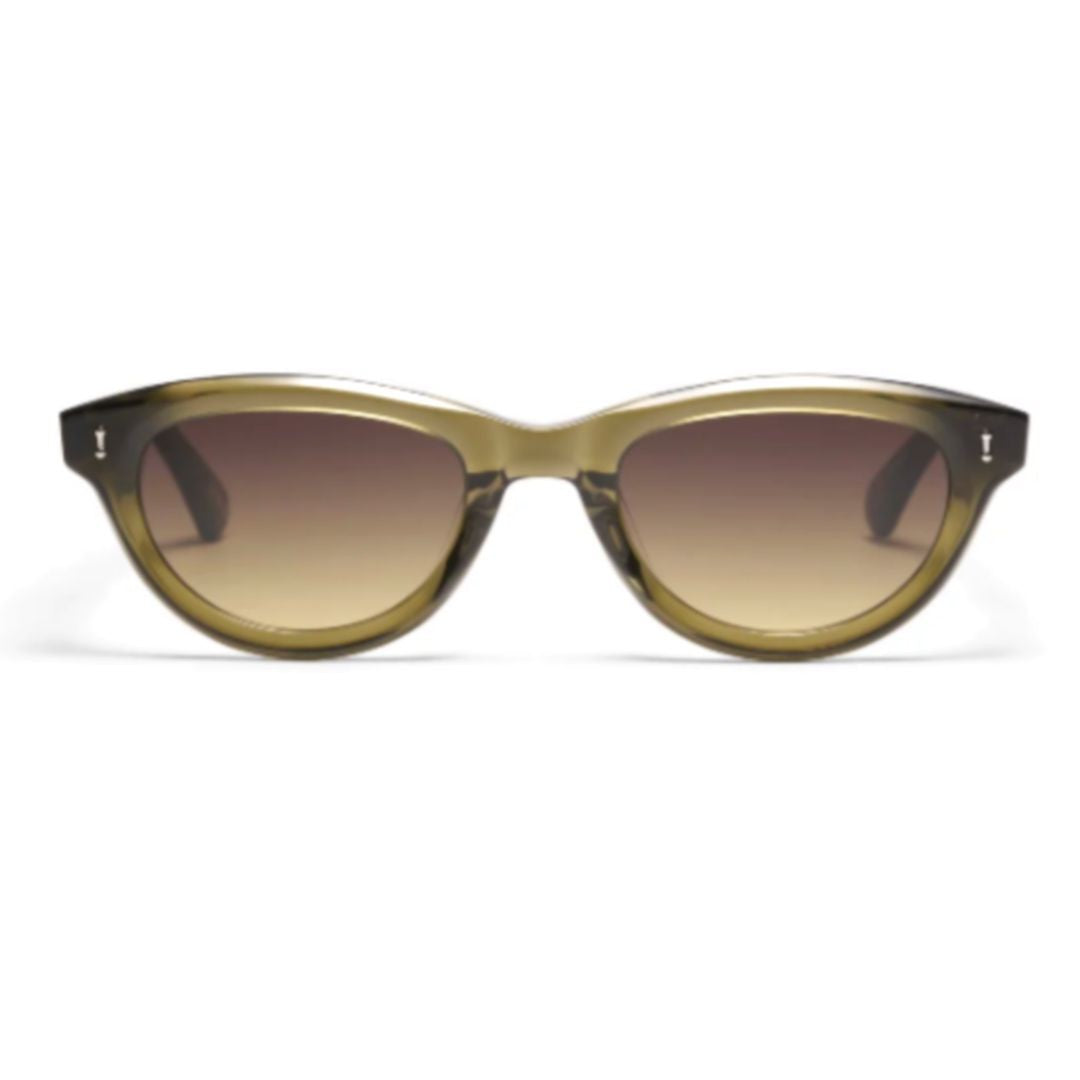 Peter And May S114 Cydonia Translucent Acetate Rounded Sunglasses With Gradient Lenses