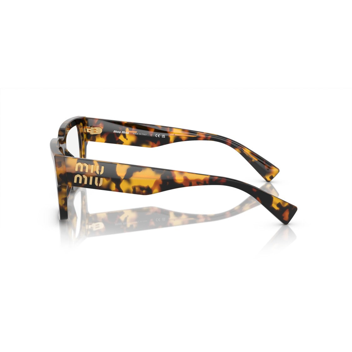 Miu Miu 0Mu 02Xv Oversized Square Frame Tortoiseshell Acetate Sunglasses