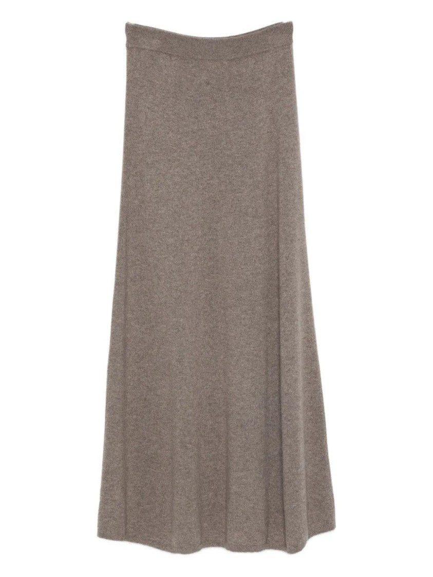 Lisa Yang Ribbed-Trim Cashmere Skirt