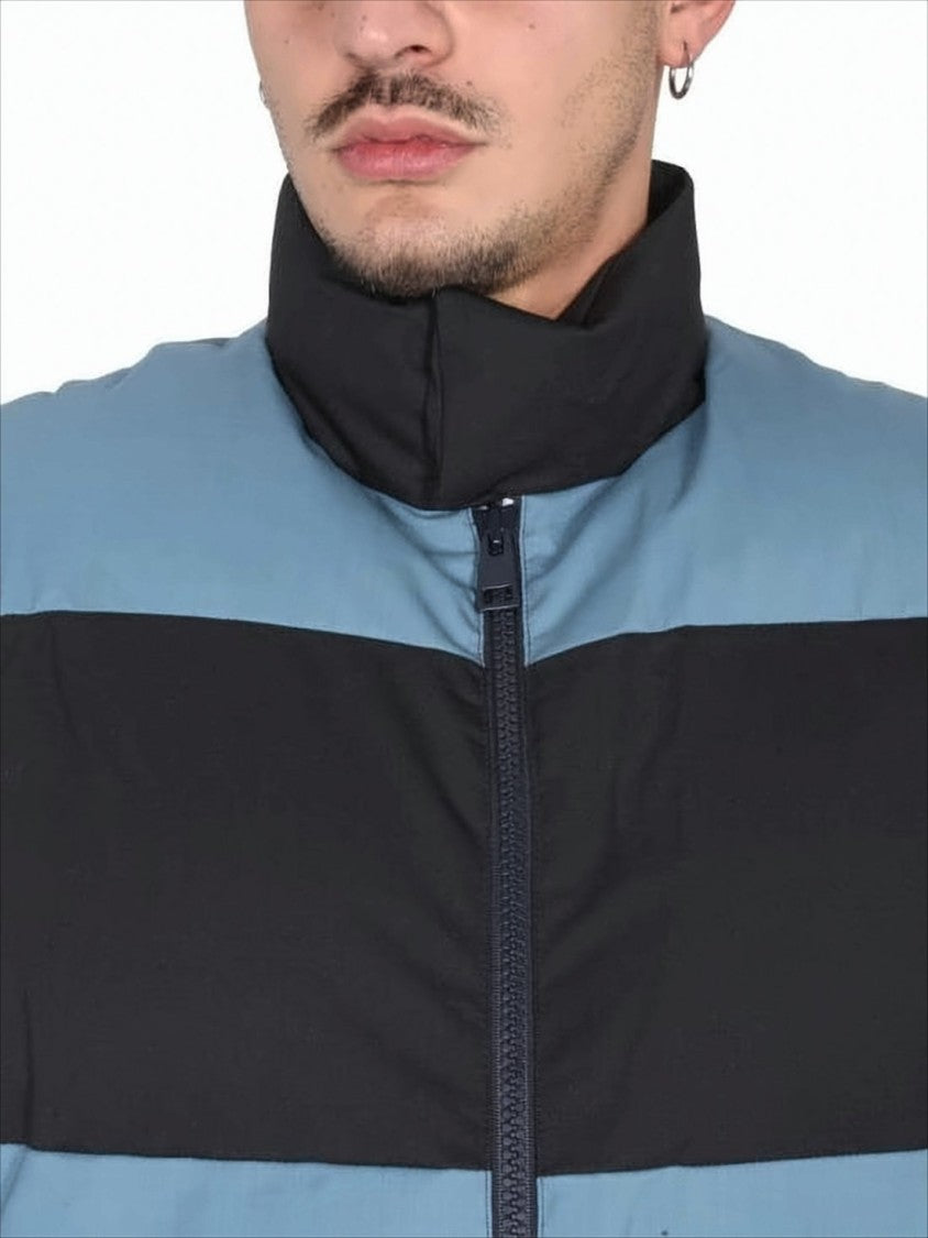 Sunnei Striped Padded Jacket With High Collar