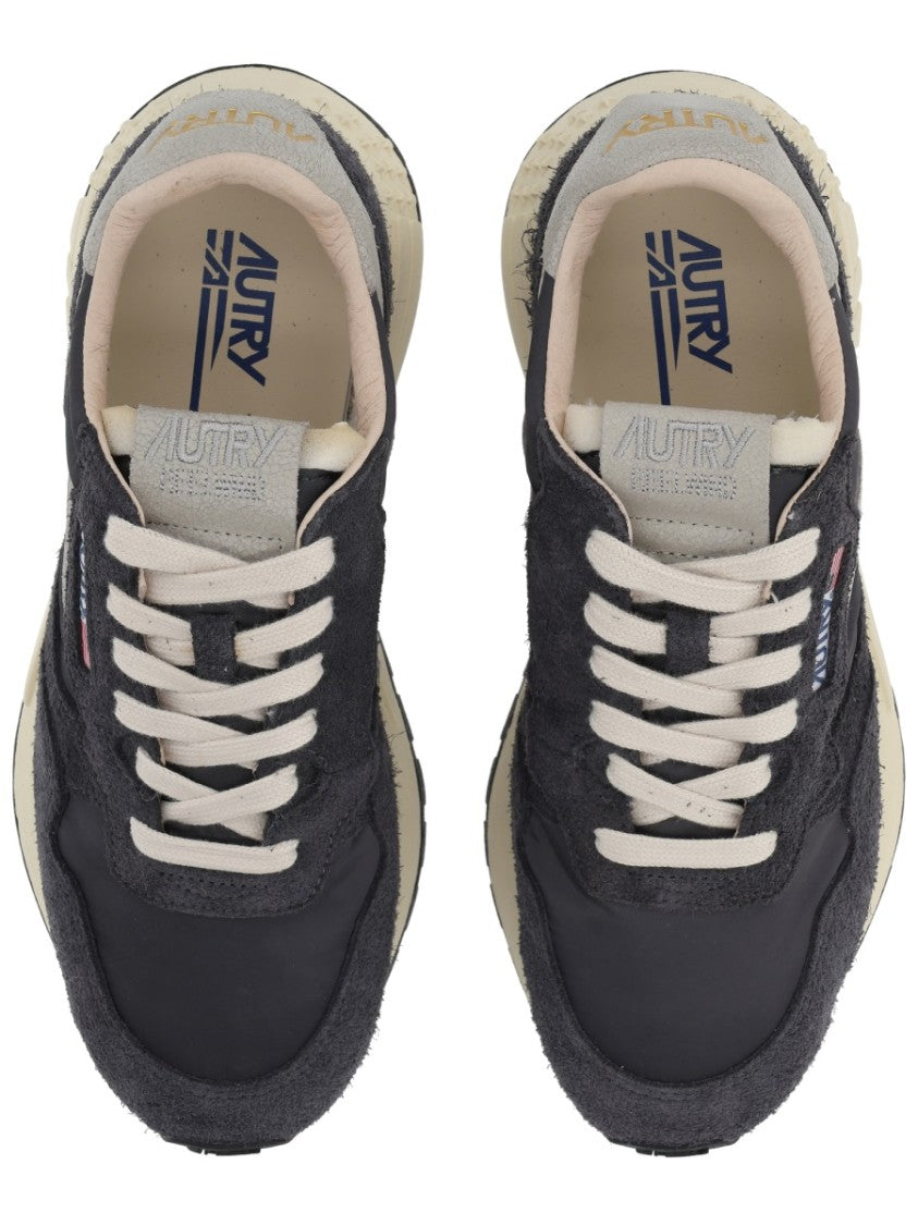 Autry Reelwind Low Textured Suede Nylon-Blend Sneakers