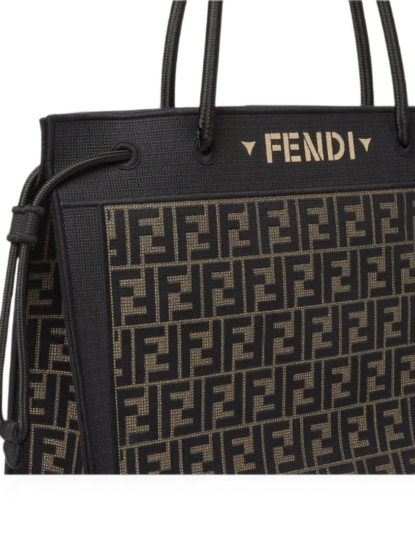 Fendi Structured Tote Bag With Signature Monogram Pattern