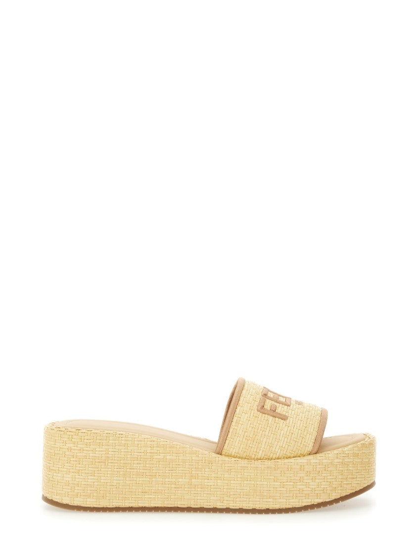 Fendi "Fendi Sunshine" Flatform Slide Sandal