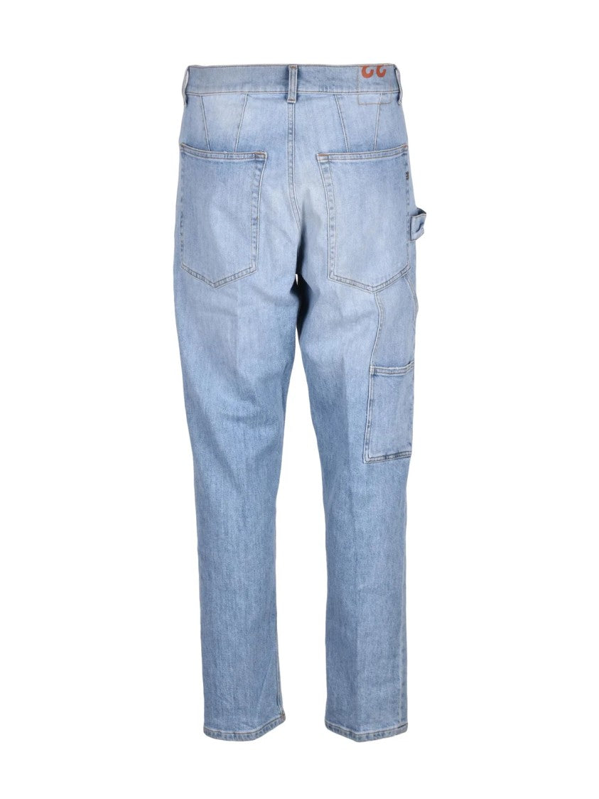 Dondup Light Blue Brian Carrot Fit Cotton Jeans