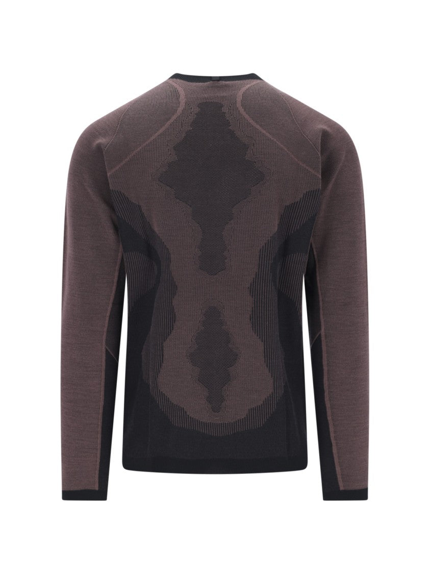 Oakley Brown Latitude Veil Wool-Blend Crewneck Technical Sweater