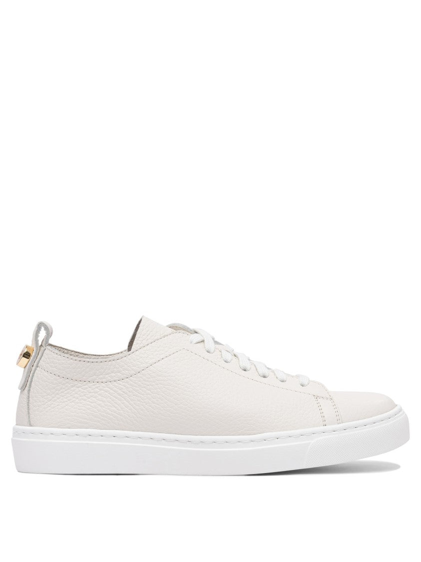 Henderson Baracco Textured Leather Sneakers With Rubber Sole