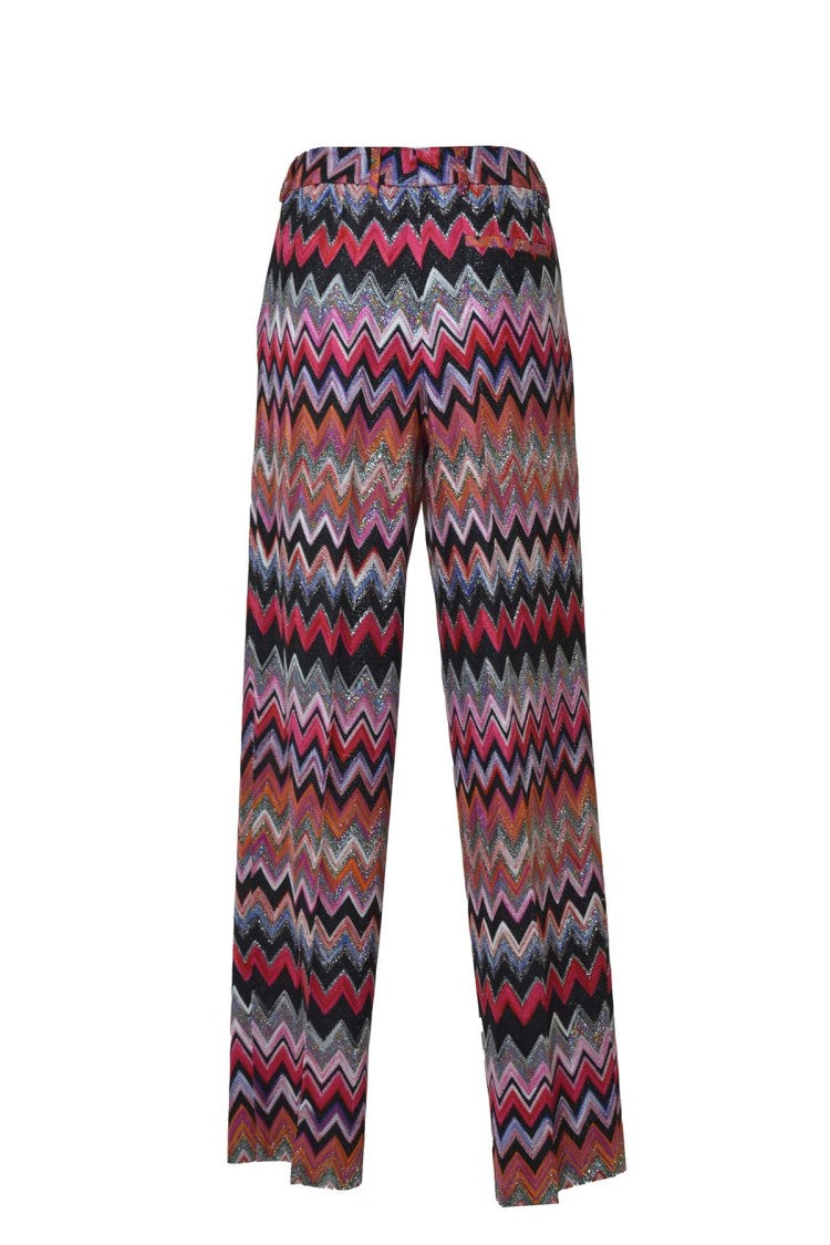 Missoni Zig Zag Pattern Lurex Knit Pants