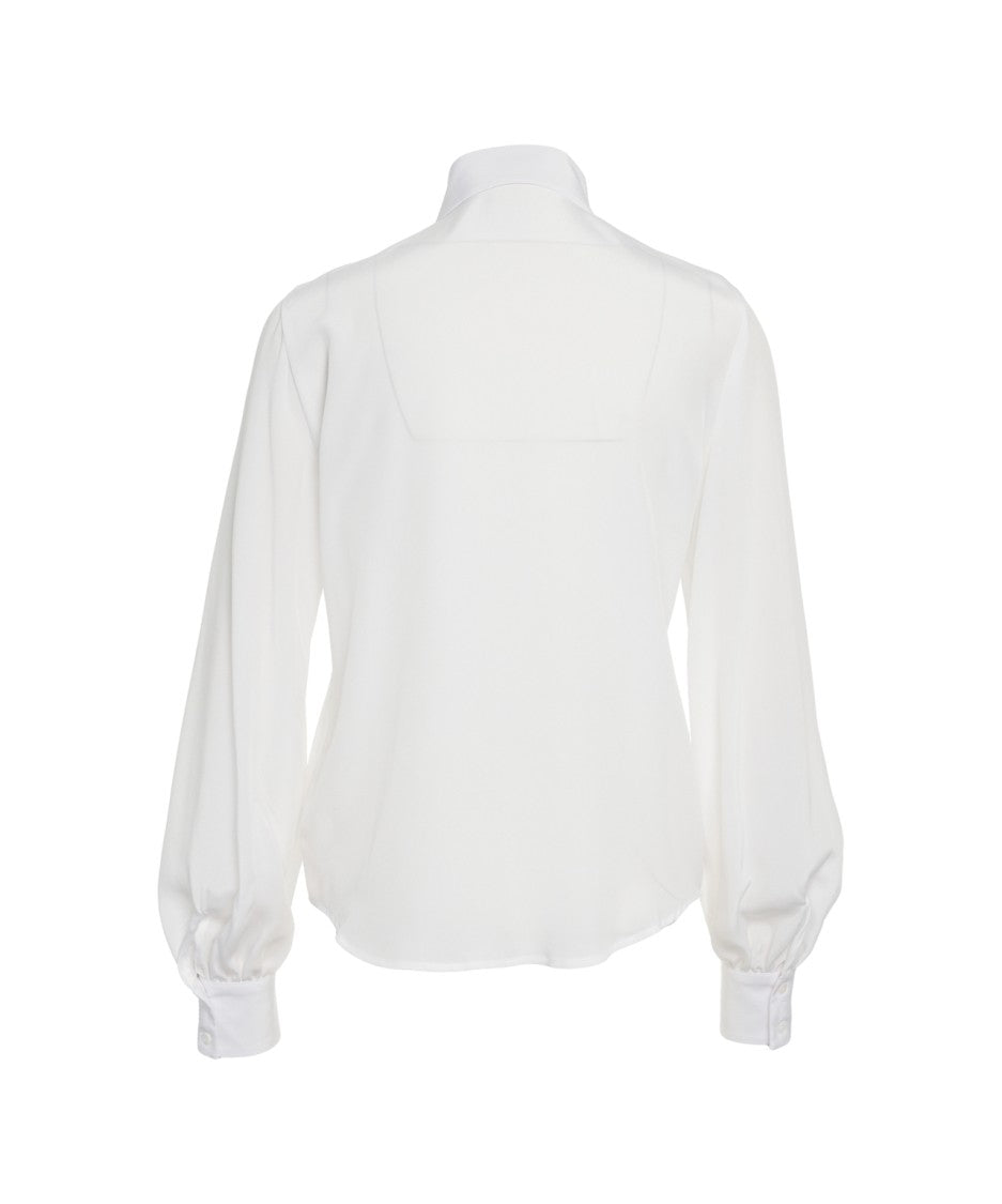 Himon's Blouse With Voluminous Ruffles And Classic Collar