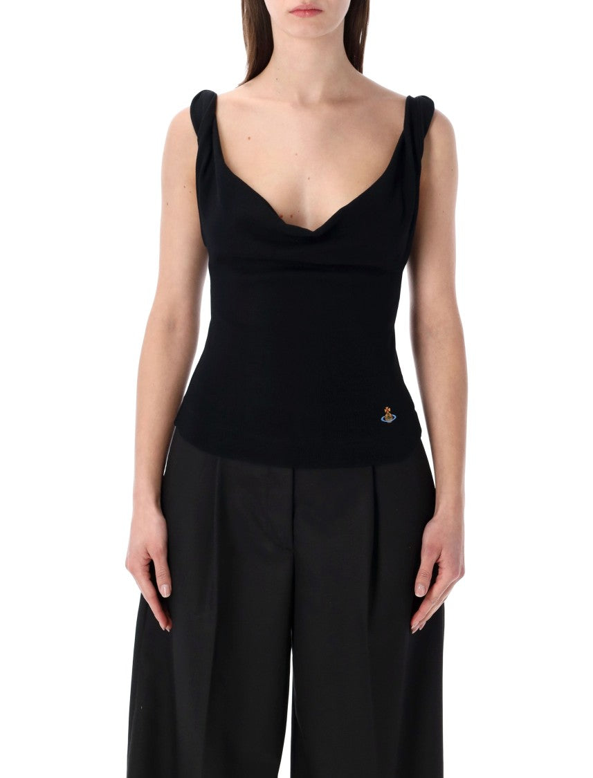 Vivienne Westwood Stretch Ribbed Cotton Top