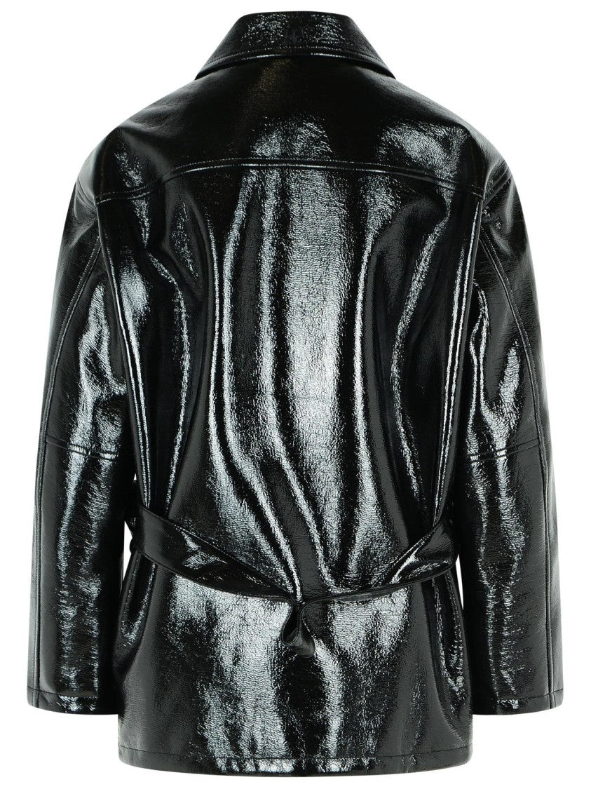 Courrèges Vinyl' Black Cotton Blend Jacket