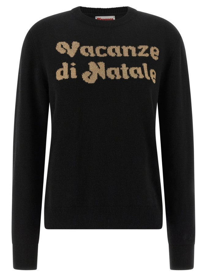 Mc2 Saint Barth Gold 'Vacanze Di Natale' Black Sweater