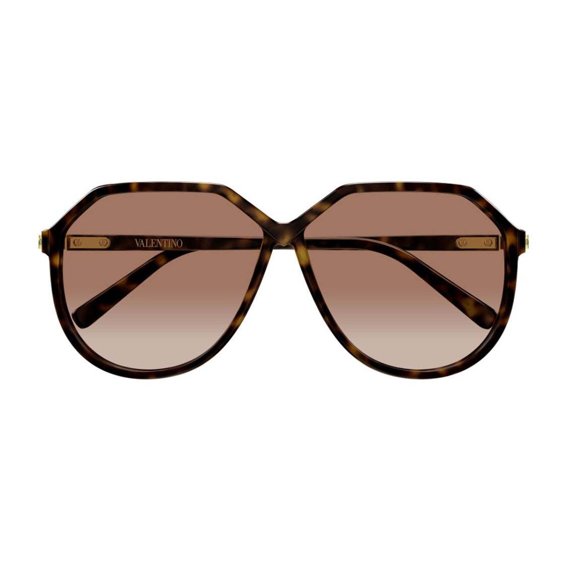 Kering Eyewear S.P.A. Havana V Logo Sunglasses