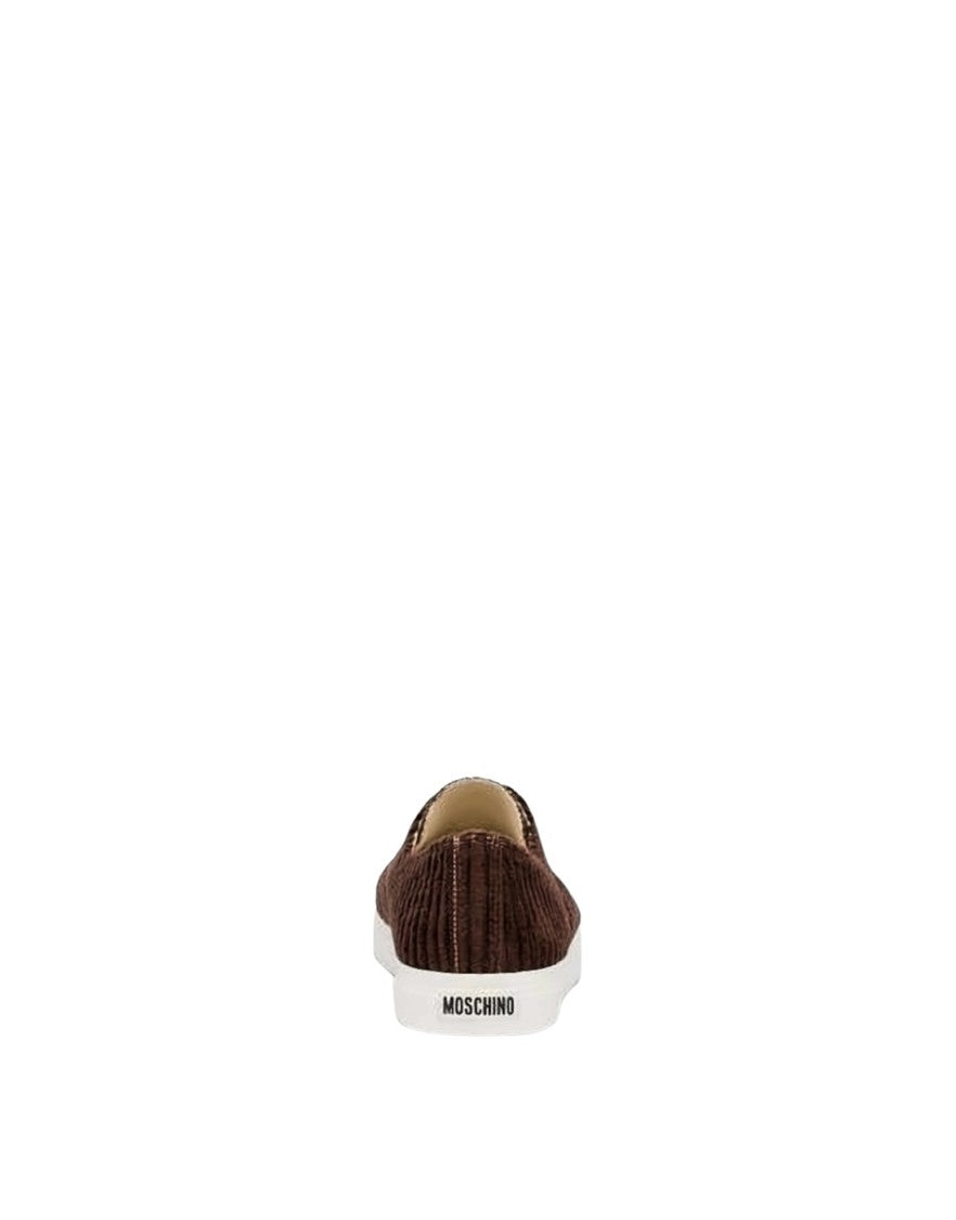 Moschino Ribbed Corduroy Low-Top Sneakers