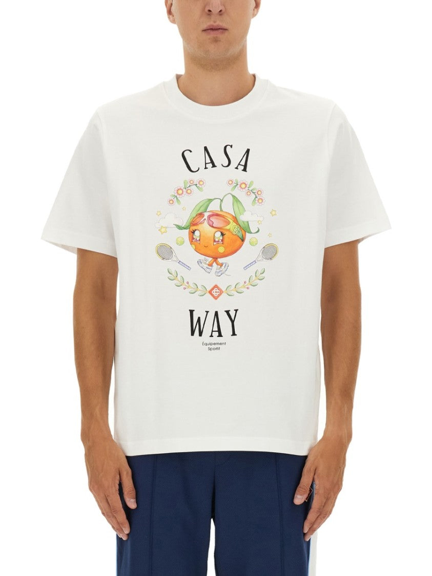Casablanca Relaxed-Fit Graphic Print T-Shirt With Playful Design