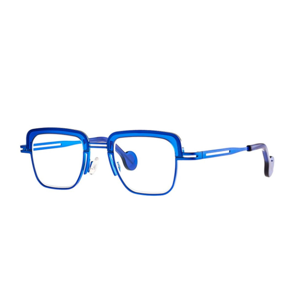 Theo Eyewear Blue Foundation Titanium Rectangular Sunglasses