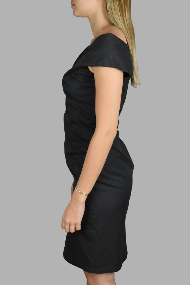 Prada Fitted Gray Cotton Mini Dress