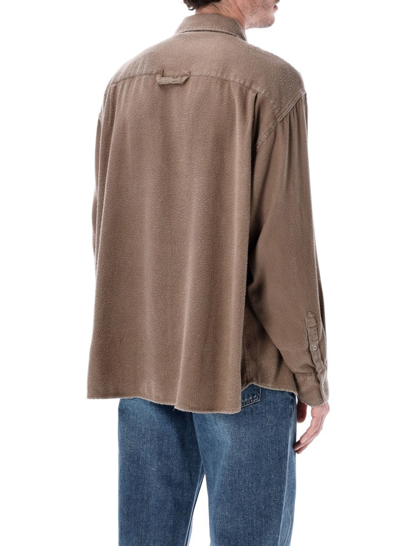Mfpen Dark Taupe Fuzz Gambler Shirt