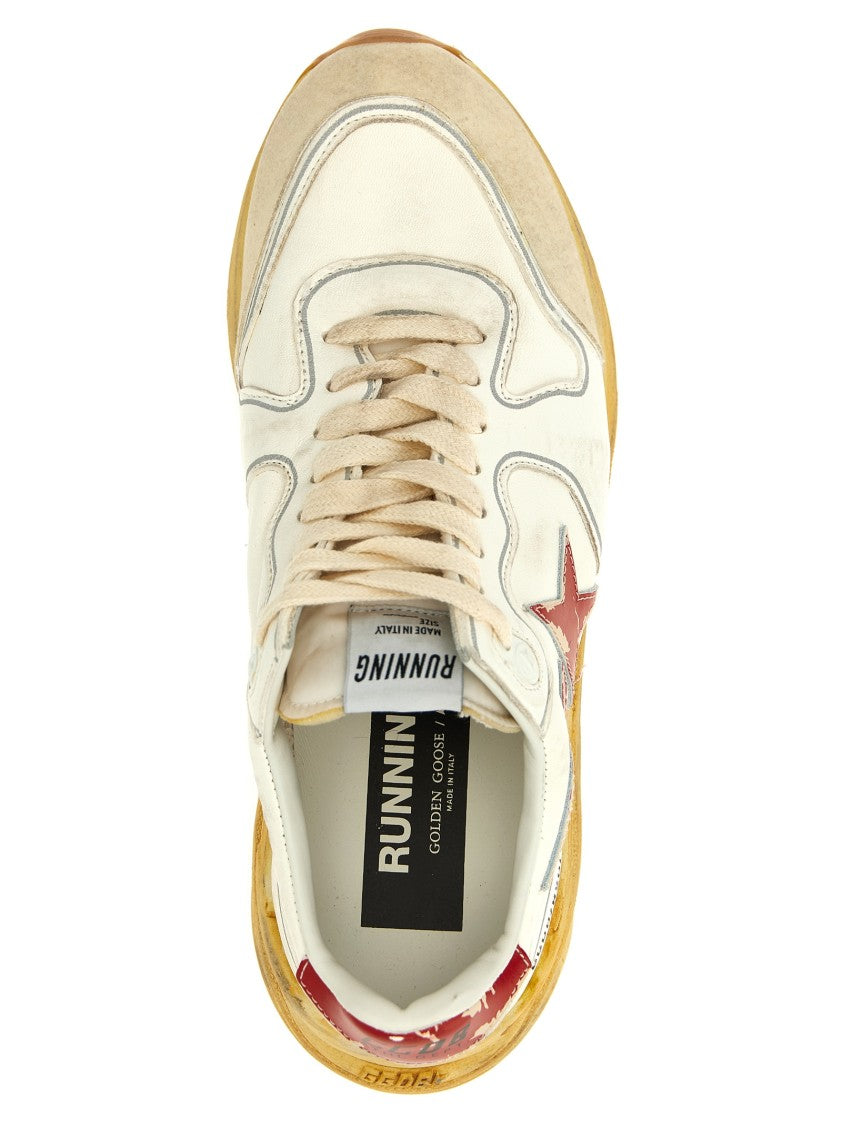 Golden Goose Leather Running Sneakers With Unique Side Logo Detail