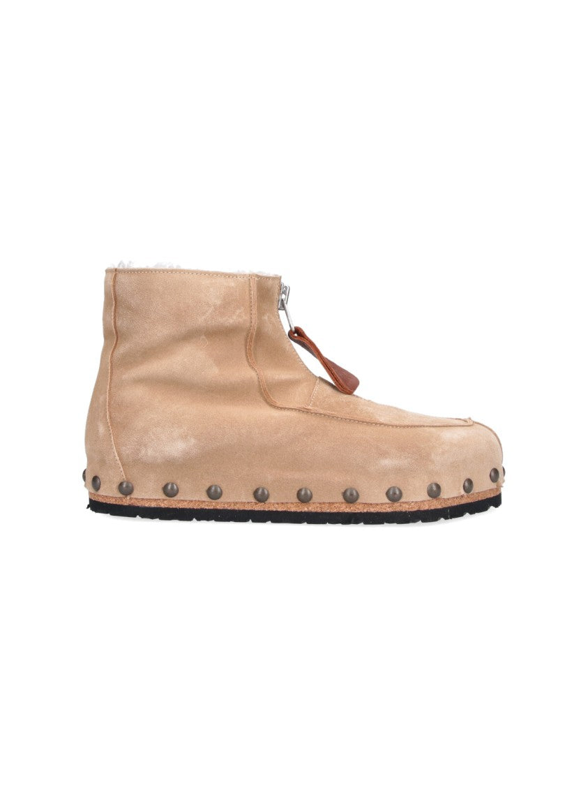 Magliano Tan Studded Leather High-Top Boots