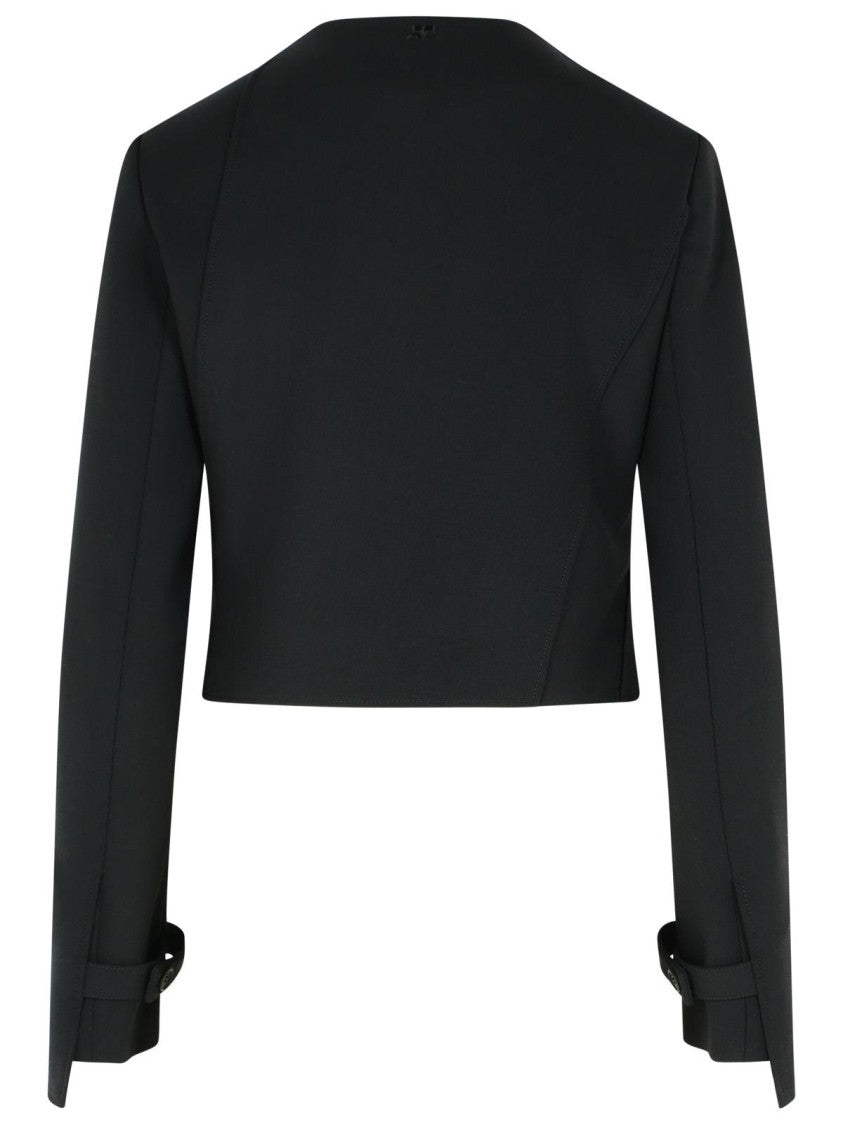 Courrèges Oblique' Black Wool Blend Jacket