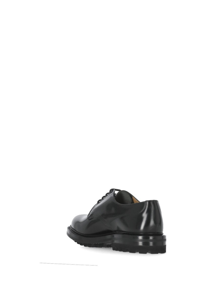Church's Polished Black Leather Lace-Up Shoes