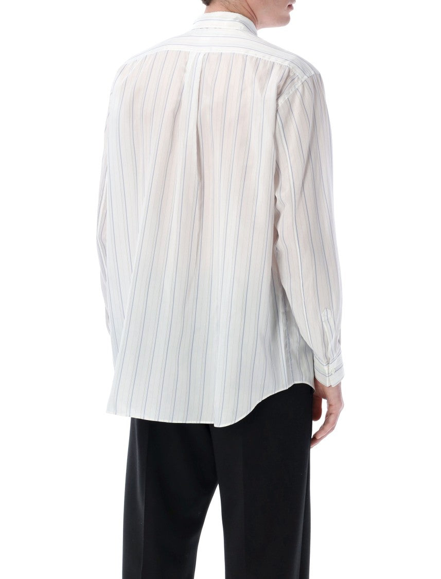 Comme Des Garçons Striped Cupro Lightweight Long Shirt