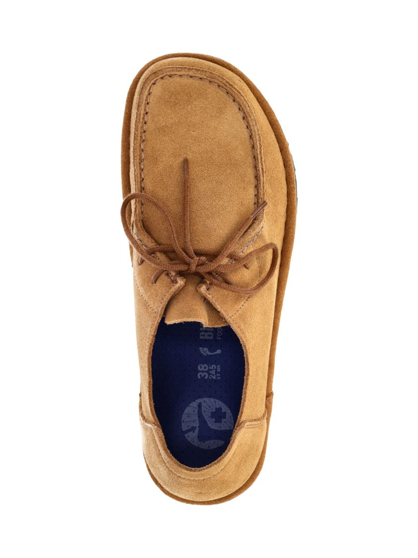 Birkenstock Brown Suede Utti Lace Flats