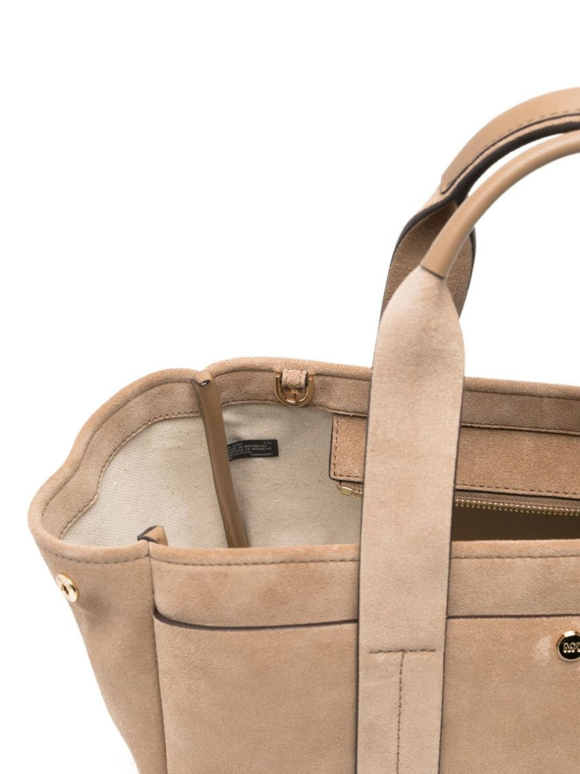 Michael Kors Structured Beige Vitello Leather Handbag