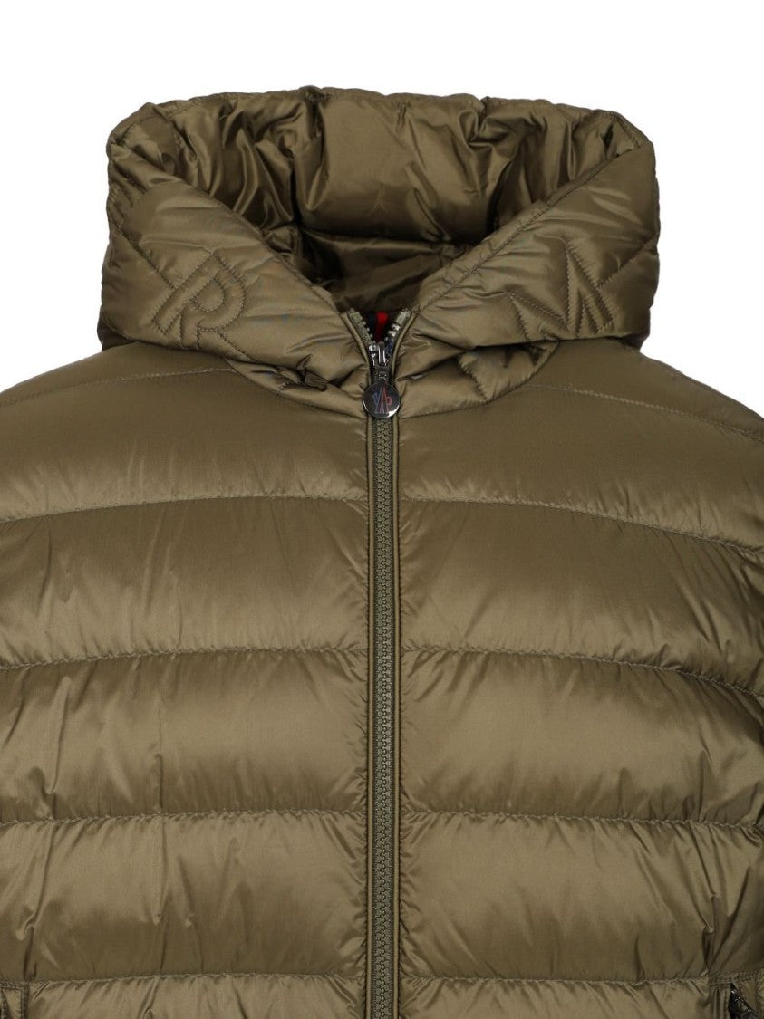 Moncler Quilted Padded Jacket With Front Zipper And Hood